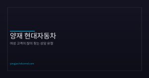 차 상담 스타일 안내 | 고...